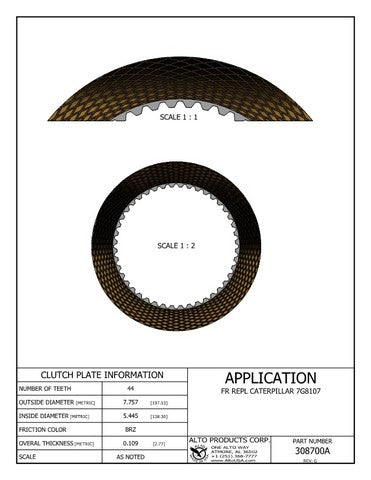 Friction Alto Products 308700A