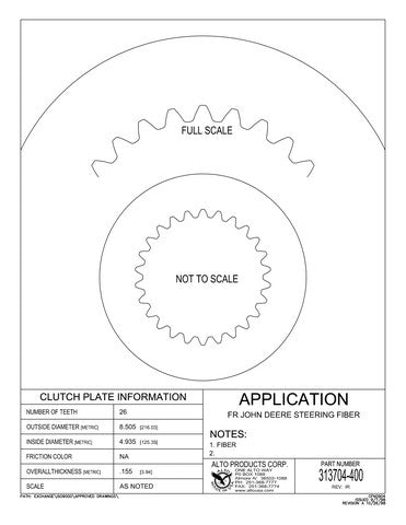 Friction Alto Products 313704-400