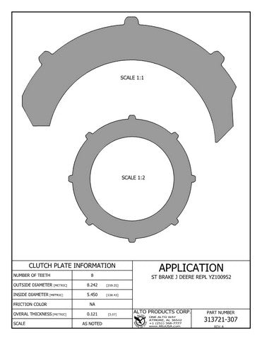 Friction Alto Products 313721-307