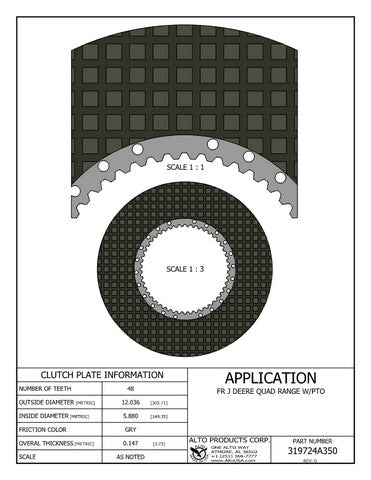Friction  - 22 Holes Alto Products 319724A350