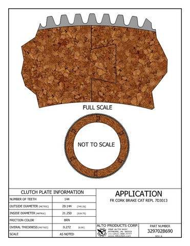 Friction  - Cork Brake Alto Products 329702B690