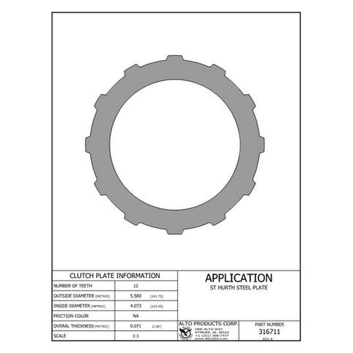 Sealing Ring Alto Products 316711