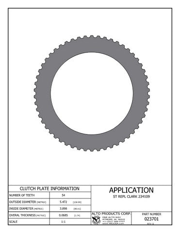 Steel Clutch Alto Products 023701