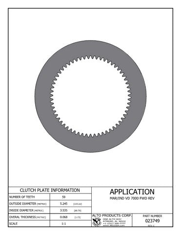 Steel Clutch Alto Products 023749