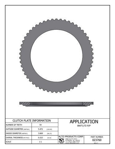 Steel Clutch Alto Products 023760