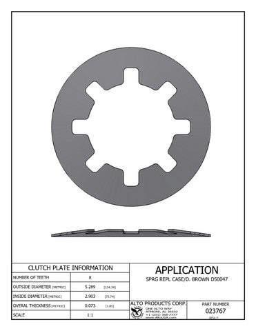 Steel Clutch Alto Products 023767