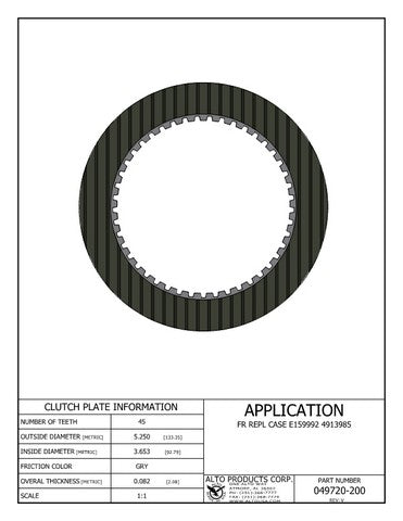 Friction Alto Products 049720-200