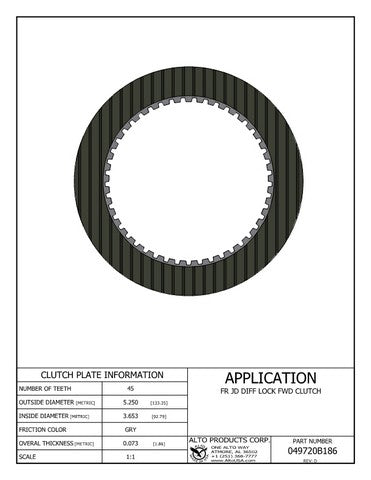 Friction Alto Products 049720B186