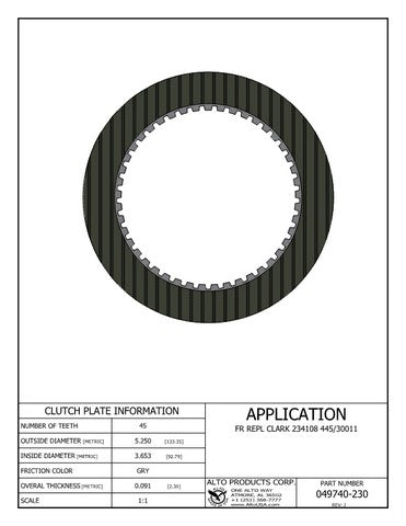 Friction Alto Products 049740-230