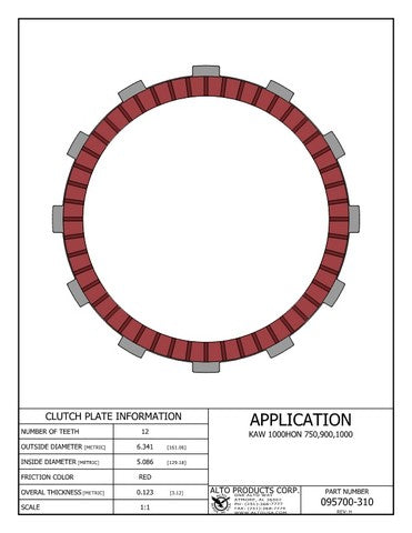 Friction Clutch Alto Products 095700-310