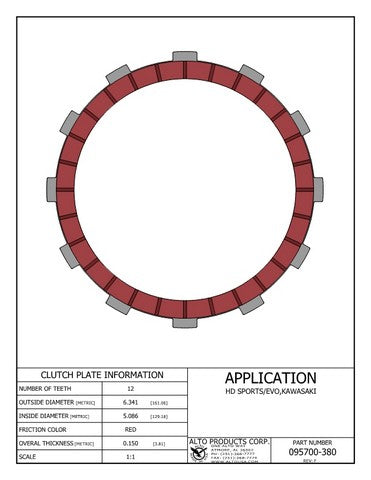 Friction Clutch Alto Products 095700-380