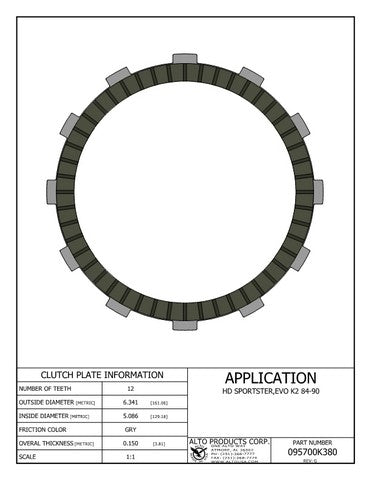 Friction Clutch Alto Products 095700K380