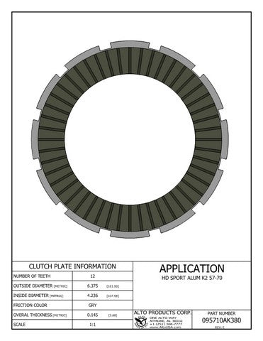 Friction Clutch Alto Products 095710AK380