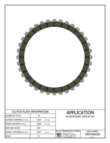 Friction Clutch Alto Products 095730K220