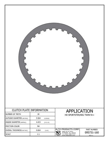 Steel Clutch Alto Products 095731-160