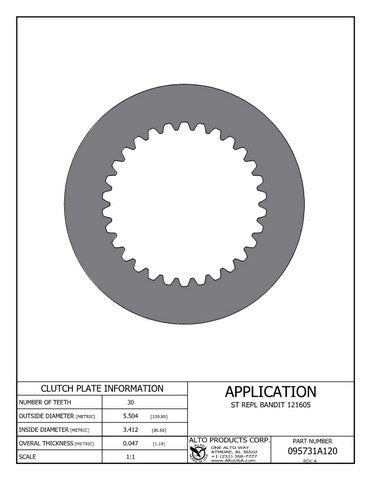 Steel Clutch Alto Products 095731A120