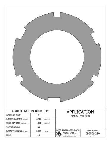 Steel Clutch Alto Products 095761-290