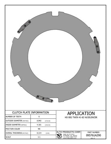 Steel Clutch Alto Products 095761A290