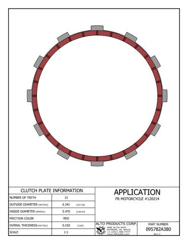 Friction Clutch Alto Products 095782A380