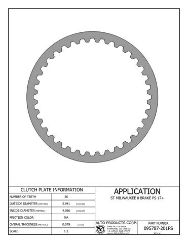 Steel Clutch Alto Products 095787-201PS