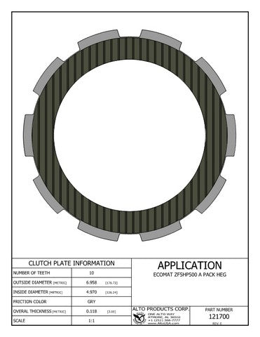 Friction Clutch Alto Products 121700