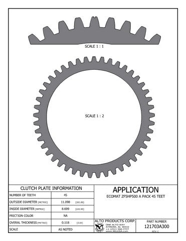 Steel Clutch Alto Products 121703A300