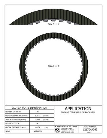 Friction Clutch Alto Products 121704A262