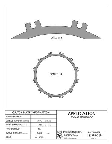 Steel Clutch Alto Products 121707-350