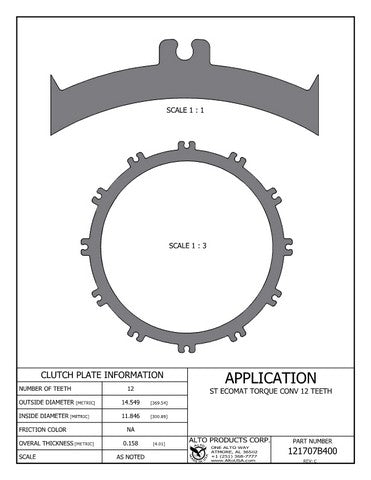 Steel Clutch Alto Products 121707B400