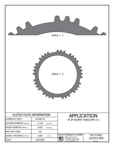 Steel Clutch Alto Products 121713-250