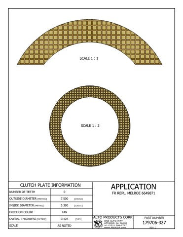 Friction Alto Products 179706-327