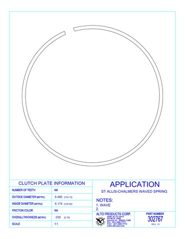 Waved Spring Alto Products 302767