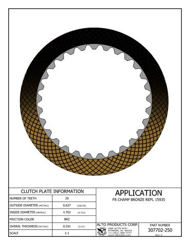 Friction Alto Products 307702-250