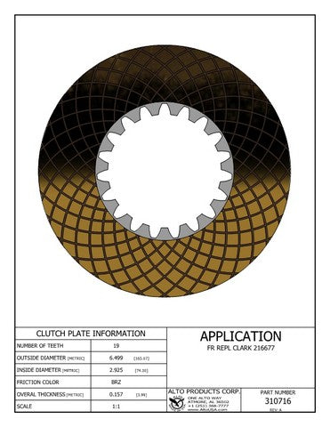 Friction Alto Products 310716