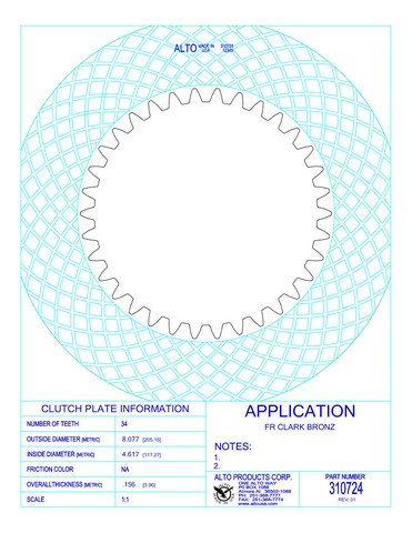 Friction Alto Products 310724