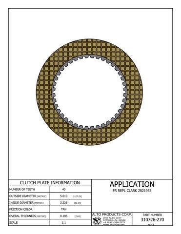 Friction Alto Products 310726-270