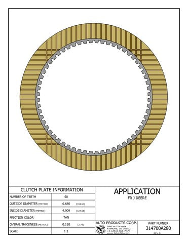 Friction Alto Products 314700A280