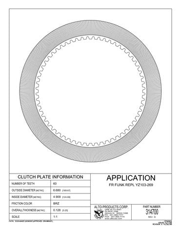 Friction Alto Products 314700