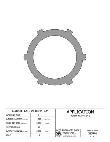 Steel Clutch Alto Products 315701