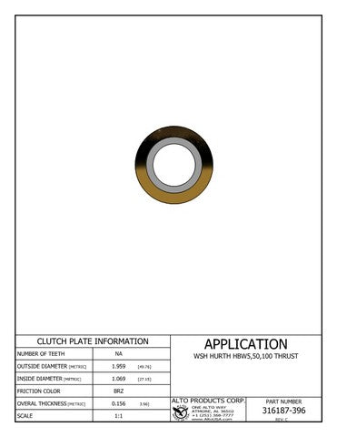 Washer Alto Products 316187-396