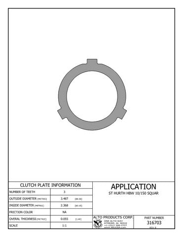 Steel Clutch Alto Products 316703