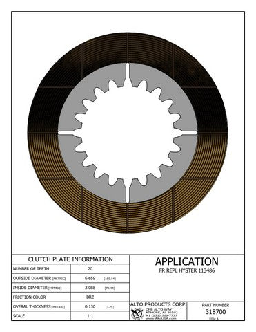 Friction Alto Products 318700
