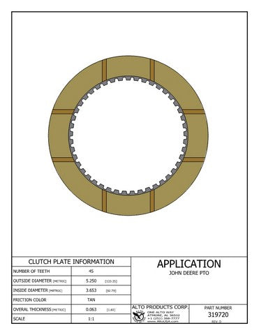 Friction Alto Products 319720