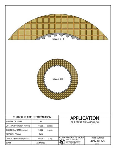 Friction Alto Products 319730-325