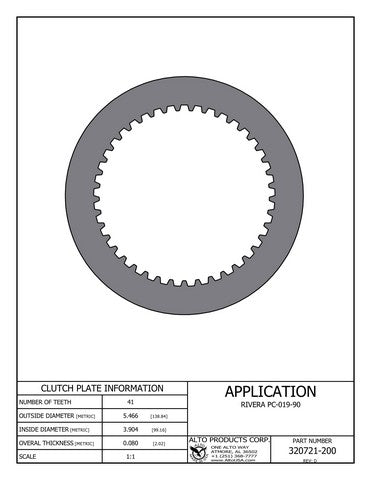 Steel Clutch Alto Products 320721-200