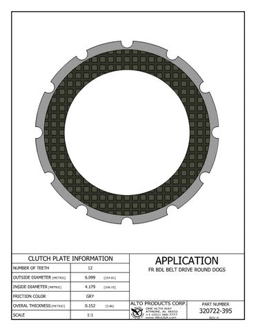 Friction Clutch Alto Products 320722-395
