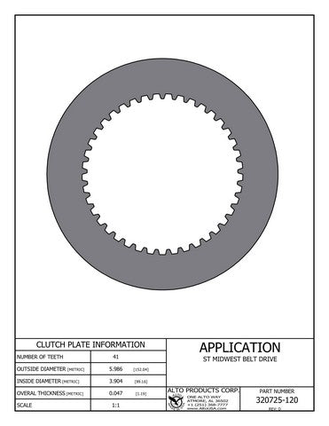 Steel Clutch Alto Products 320725-120