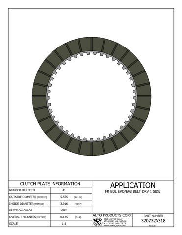 Friction Clutch Alto Products 320732A318