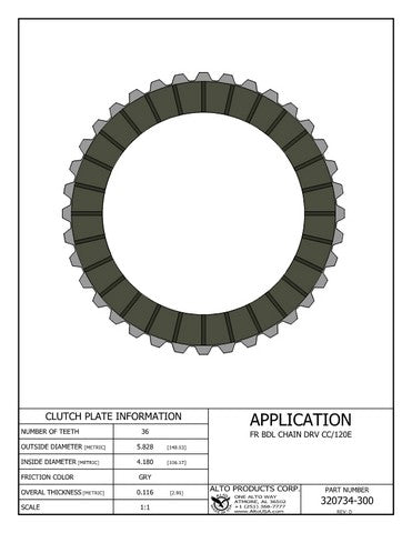 Friction Clutch Alto Products 320734-300