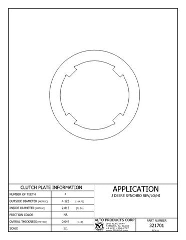 Steel  - Rev/Low/High Alto Products 321701